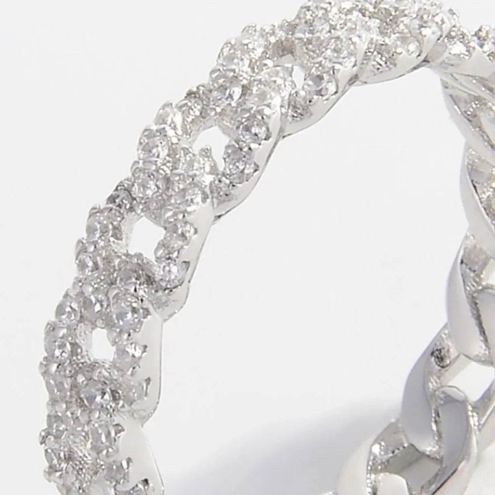 925 Sterling Silver Inlaid Zircon Ring - Swiss Jewellers