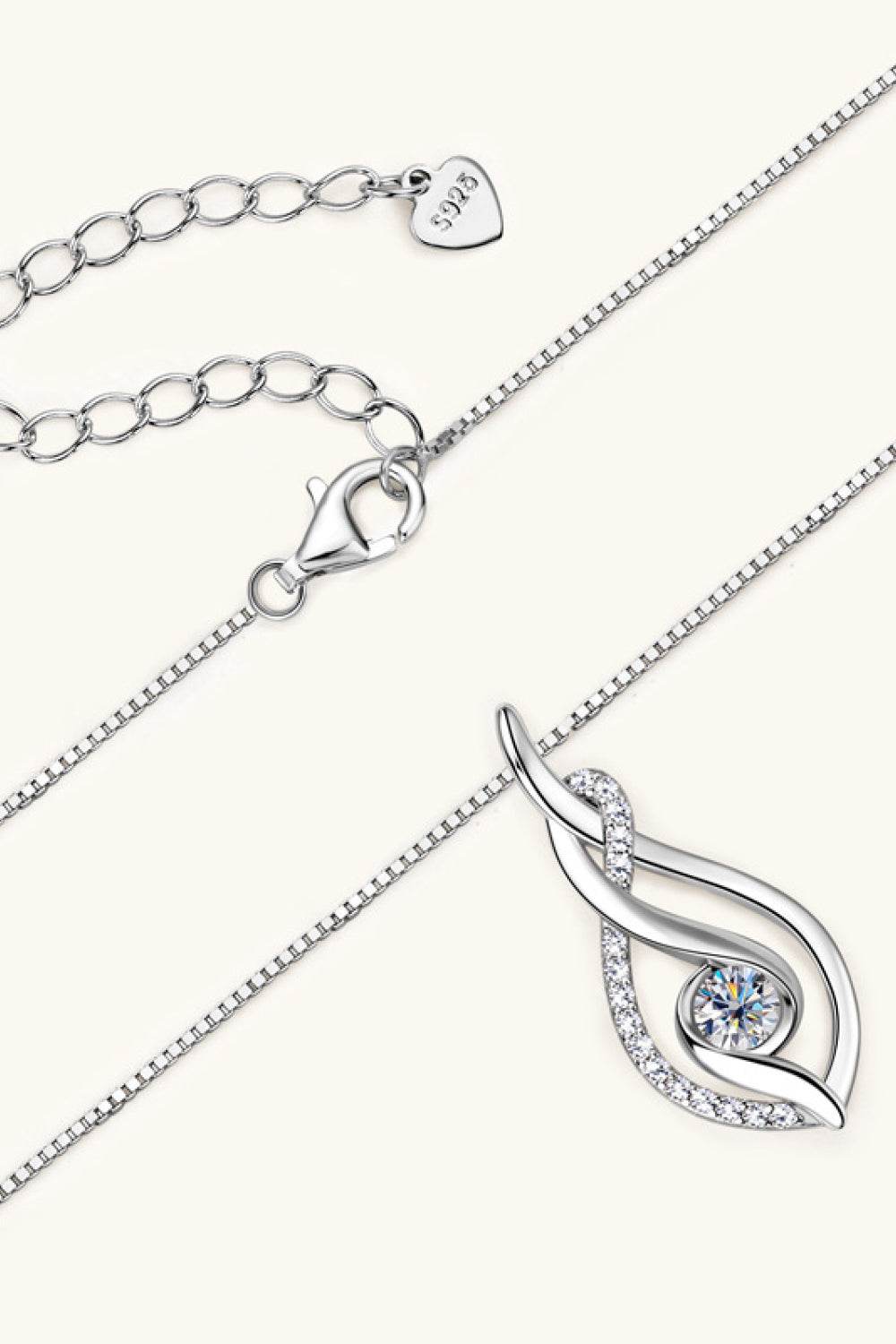 Moissanite 925 Sterling Silver Necklace - Swiss Jewellers