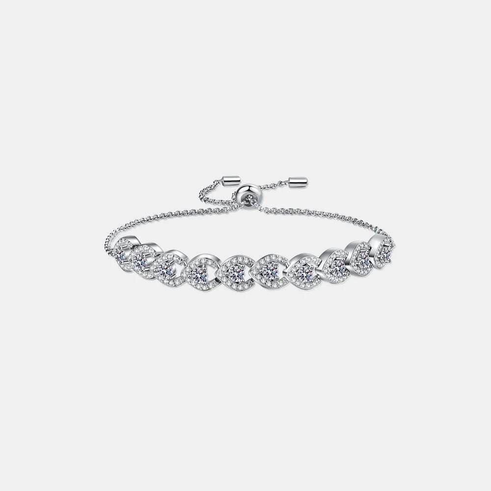 1 Carat Moissanite 925 Sterling Silver Bracelet - Swiss Jewellers
