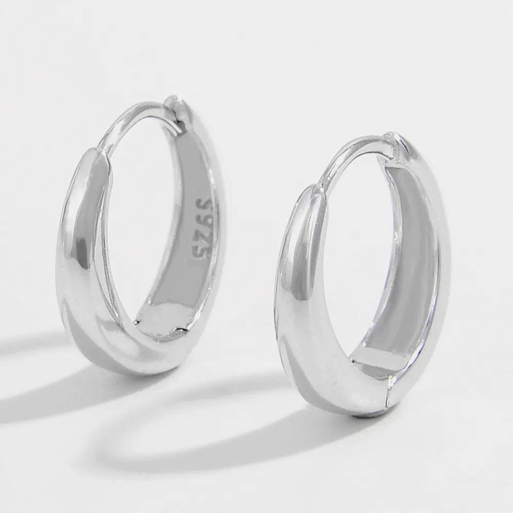 925 Sterling Silver Huggie Earrings - Swiss Jewellers
