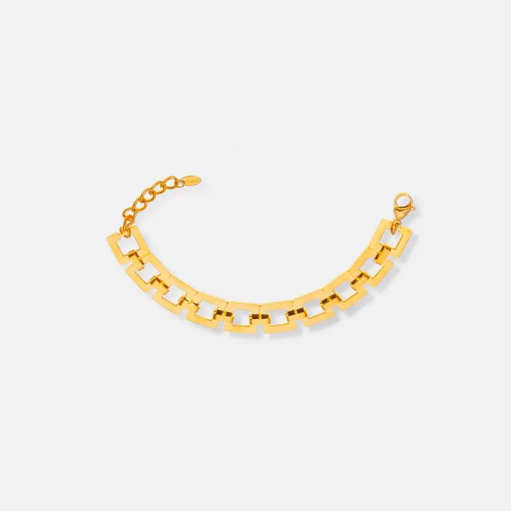 Titanium Steel Hollow Square Chain Bracelet - Swiss Jewellers