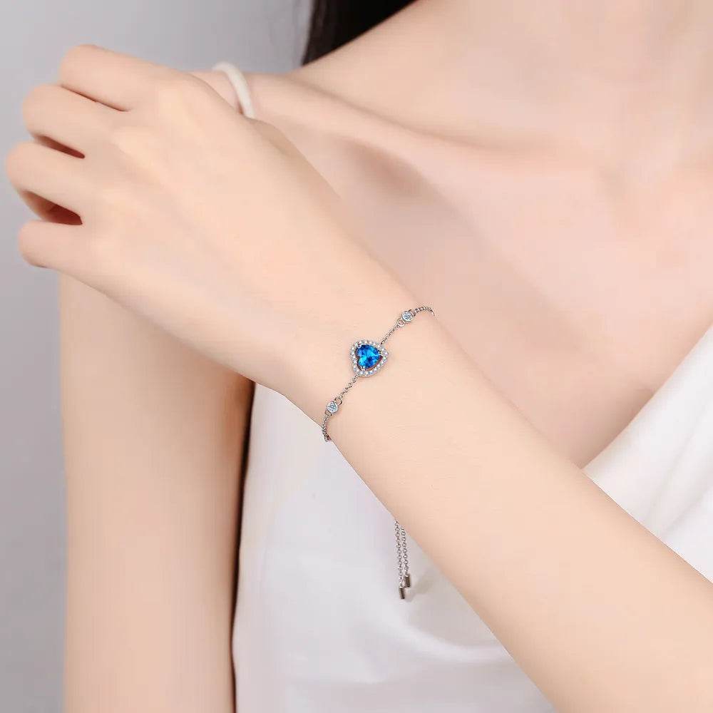 1 Carat Moissanite 925 Sterling Silver Bracelet - Swiss Jewellers