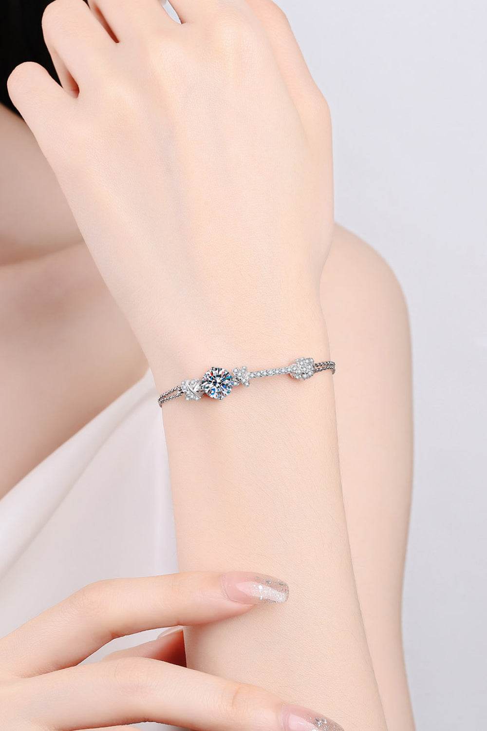2 Carat Moissanite 925 Sterling Silver Bracelet - Swiss Jewellers