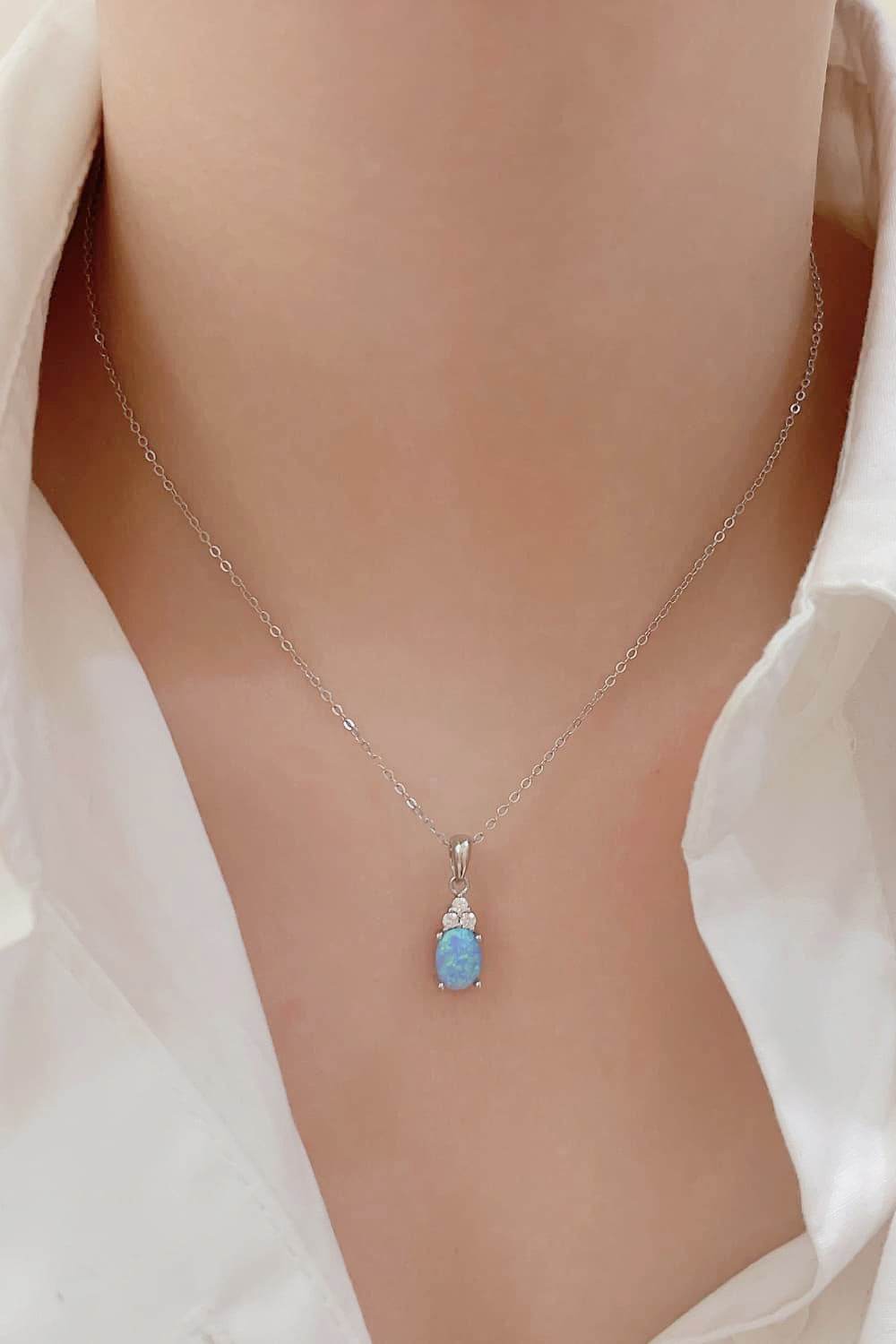 Find Your Center Opal Pendant Necklace - Swiss Jewellers