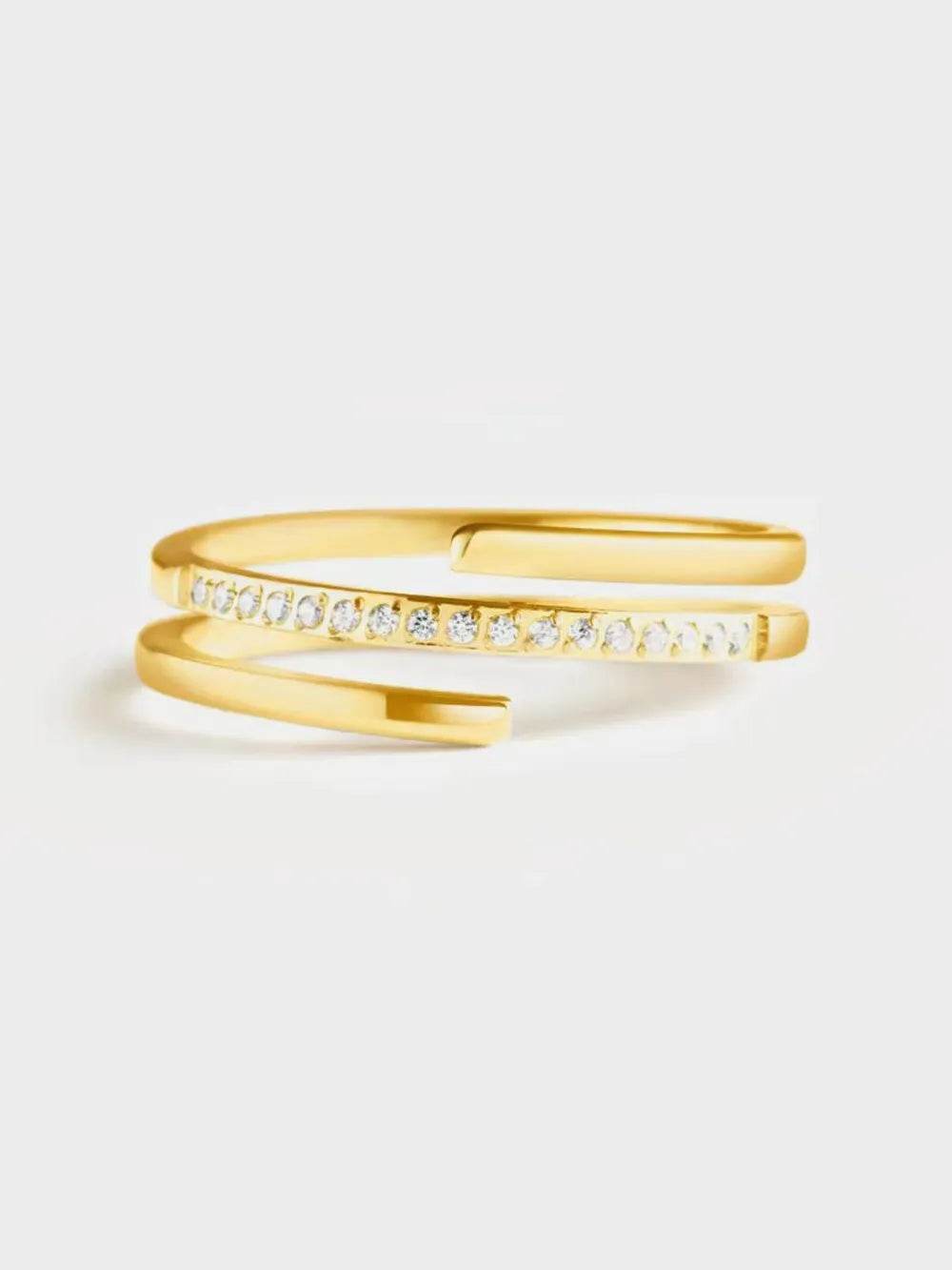 925 Sterling Silver Inlaid Zircon Ring - Swiss Jewellers