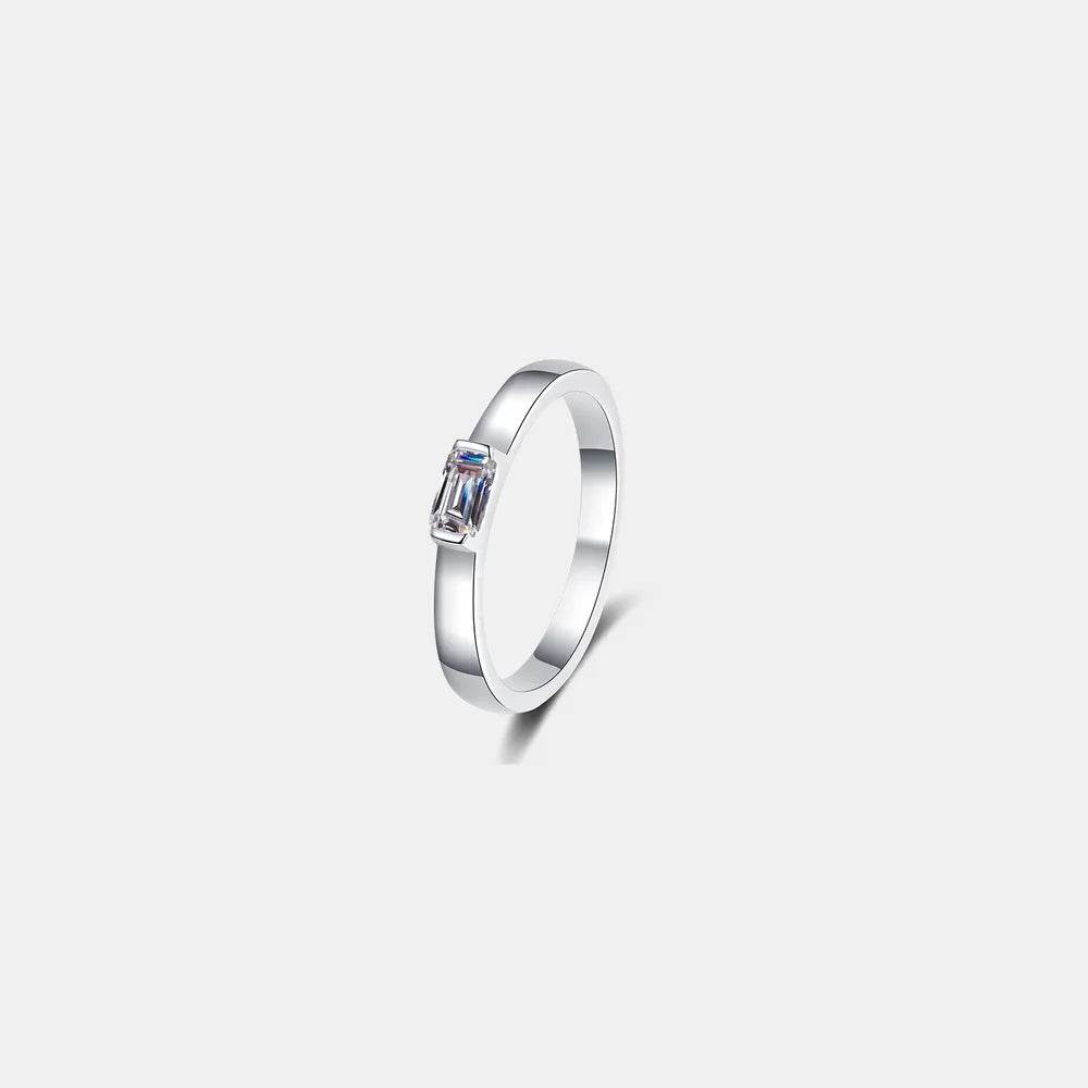 Moissanite 925 Sterling Silver Ring - Swiss Jewellers