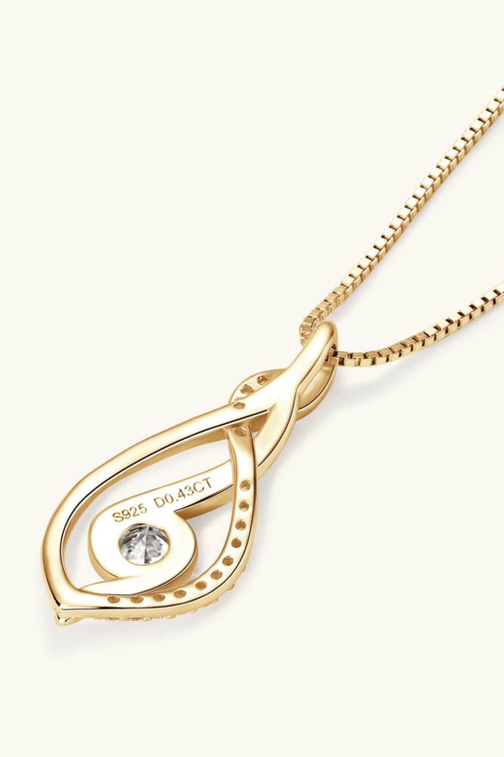 Moissanite 925 Sterling Silver Necklace - Swiss Jewellers