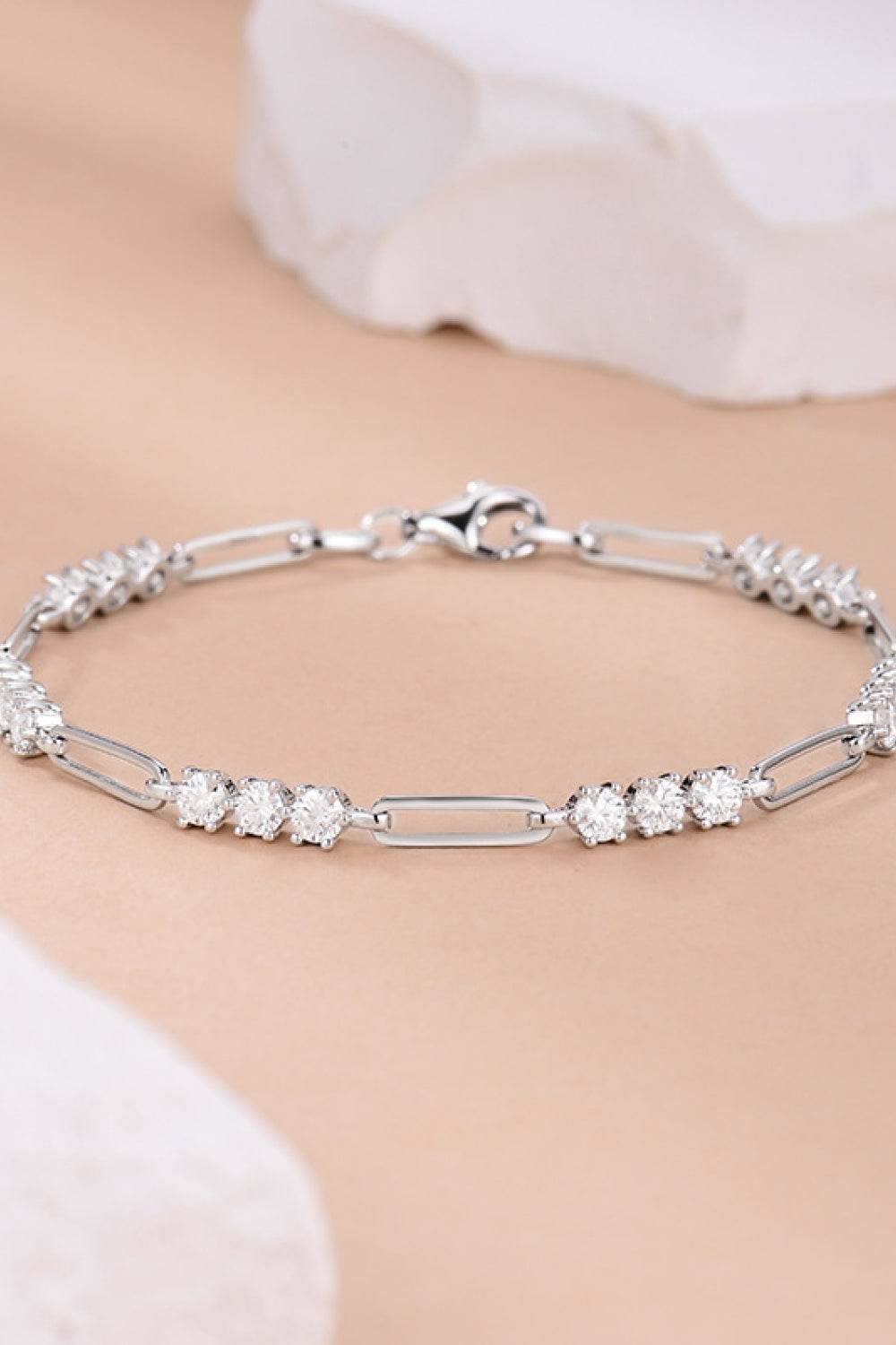 1.8 Carat Moissanite 925 Sterling Silver Bracelet - Swiss Jewellers