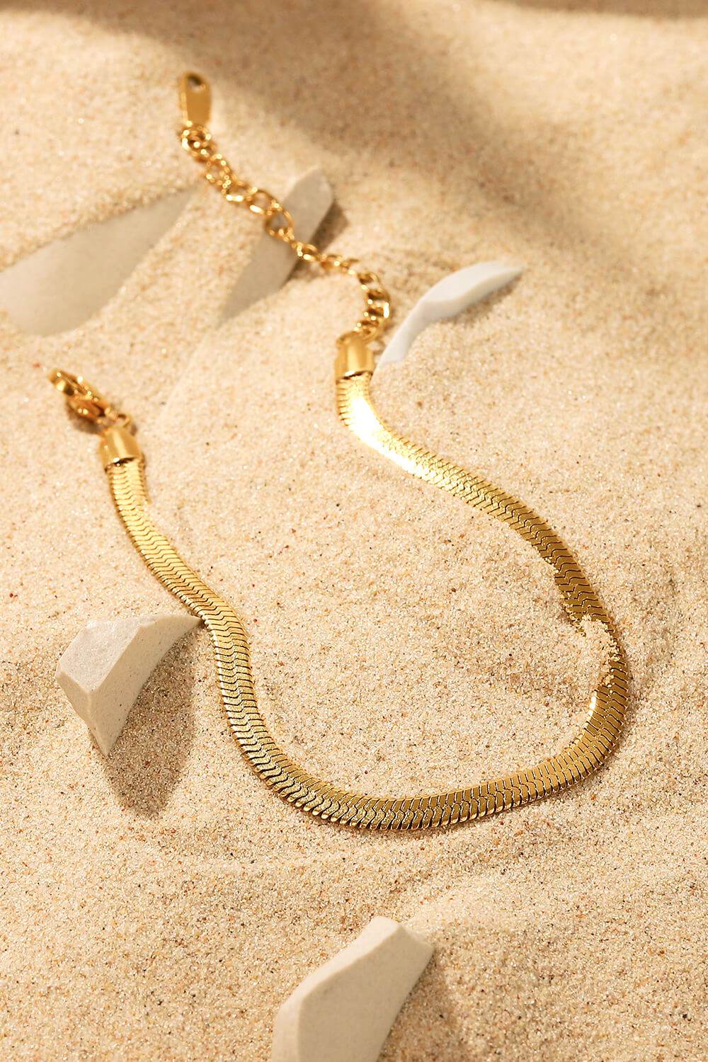 Herringbone Chain Stainless Steel Bracelet - Swiss Jewellers