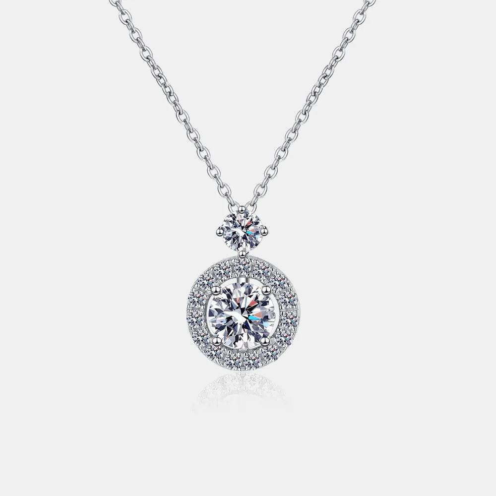 1 Carat Moissanite 925 Sterling Silver Necklace - Swiss Jewellers