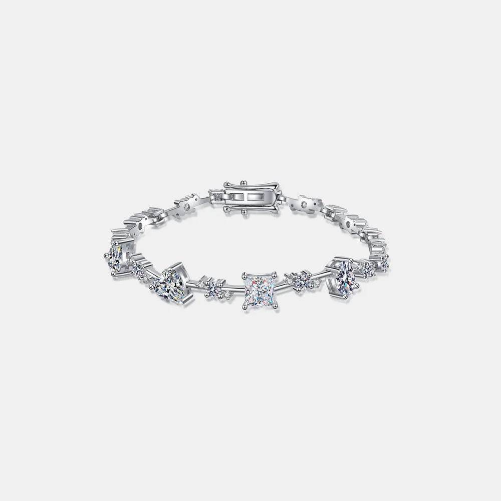 6.2 Carat Moissanite 925 Sterling Silver Bracelet - Swiss Jewellers