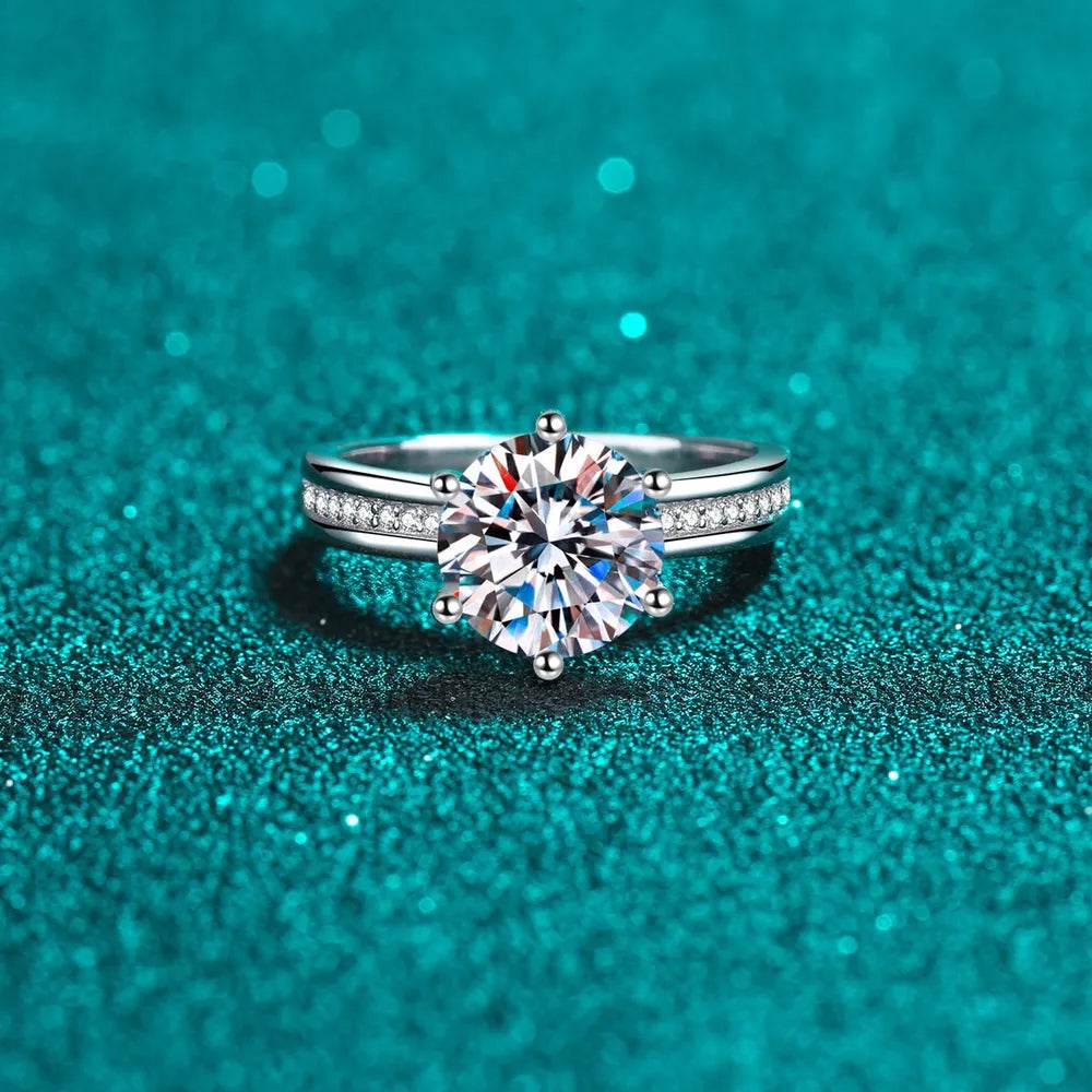3 Carat Moissanite 925 Sterling Silver Ring - Swiss Jewellers