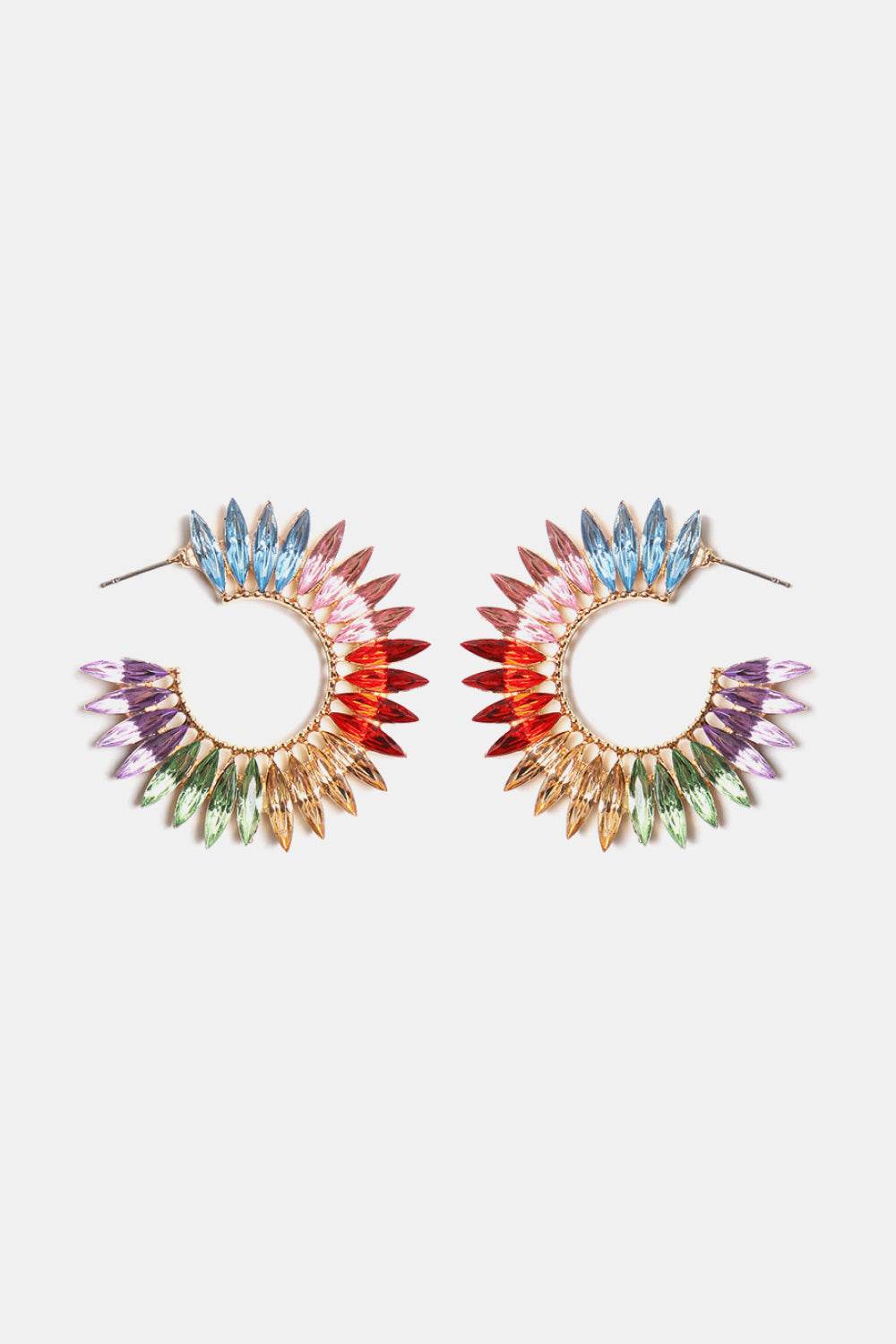 Zinc Alloy Acrylic C-Hoop Earrings - Swiss Jewellers
