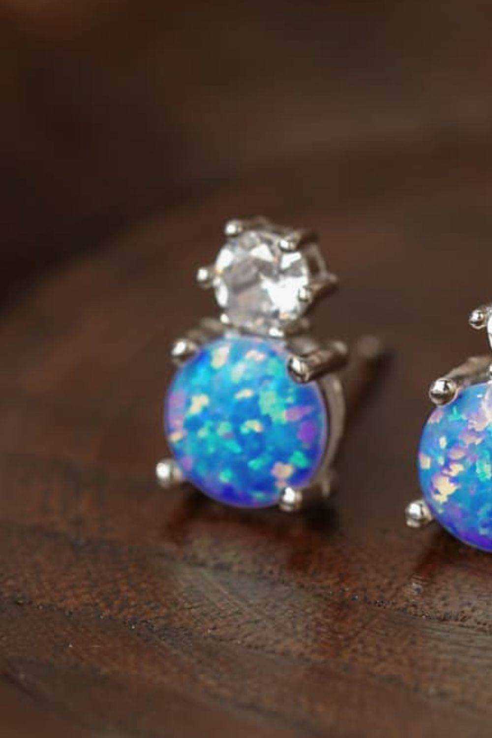 4-Prong Opal Stud Earrings - Swiss Jewellers