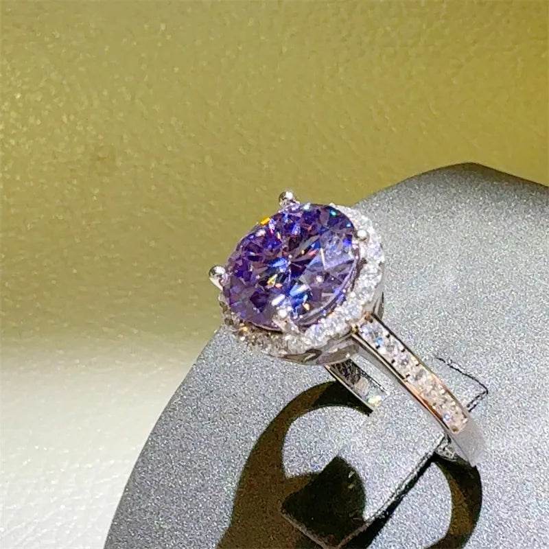 3 Carat Moissanite Zircon 925 Sterling Silver Ring - Swiss Jewellers