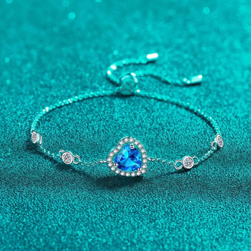 1 Carat Moissanite 925 Sterling Silver Bracelet - Swiss Jewellers