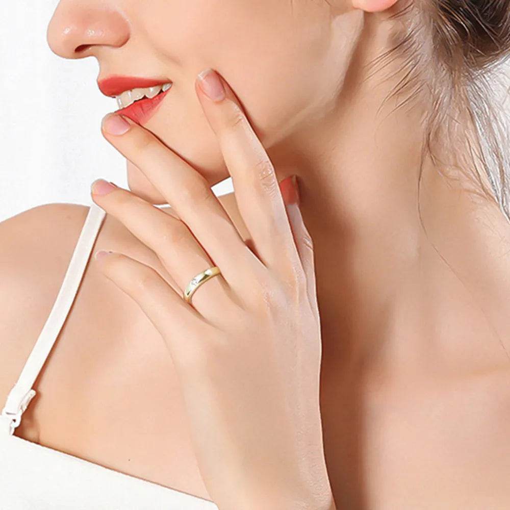 925 Sterling Silver Inlaid Moissanite Ring - Swiss Jewellers