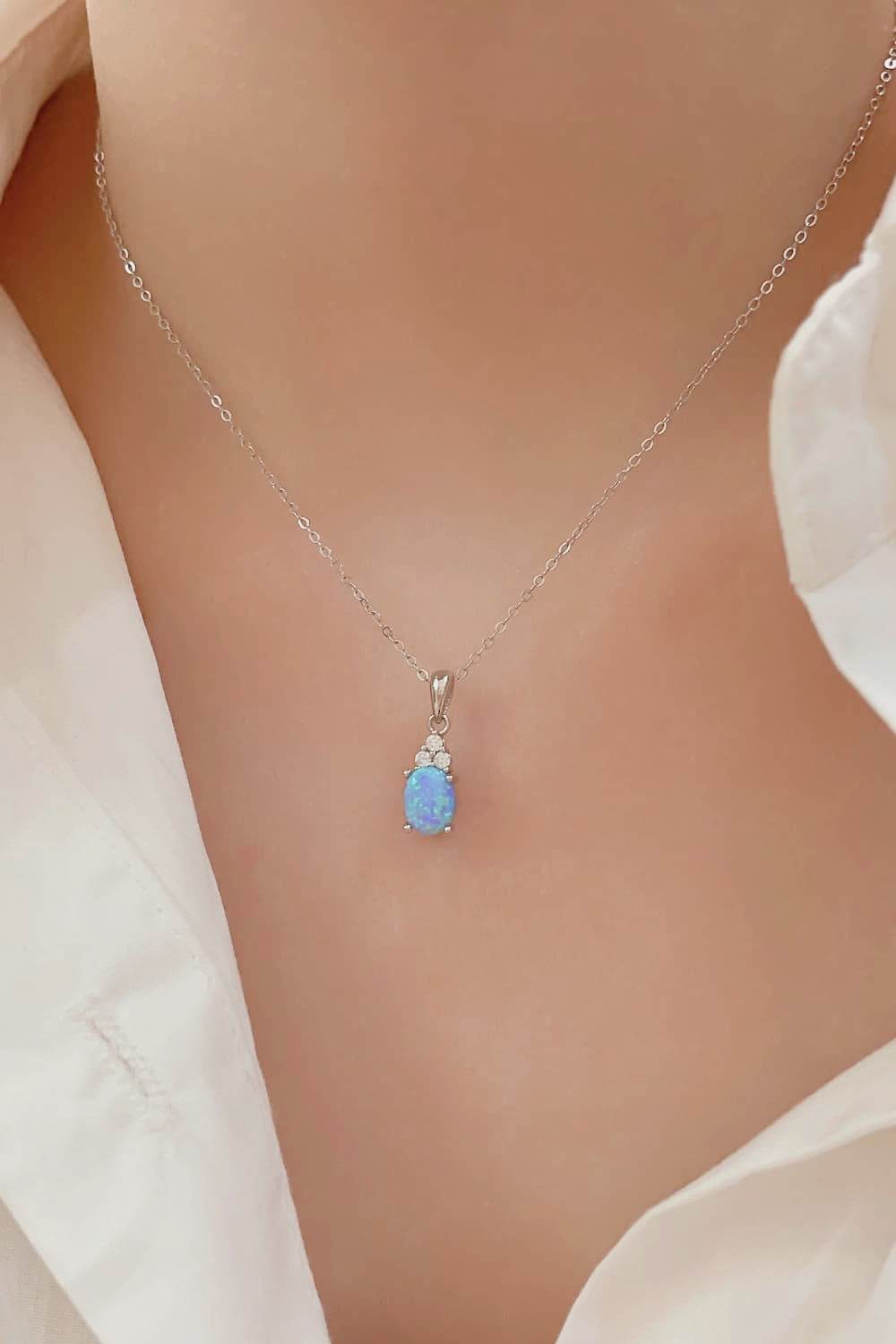 Find Your Center Opal Pendant Necklace - Swiss Jewellers