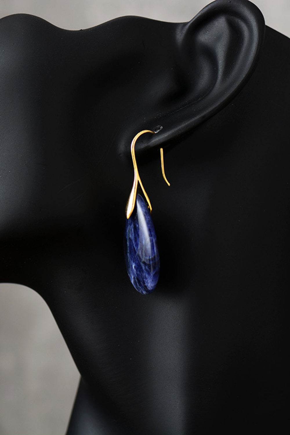 Natural Stone Teardrop Earrings - Swiss Jewellers