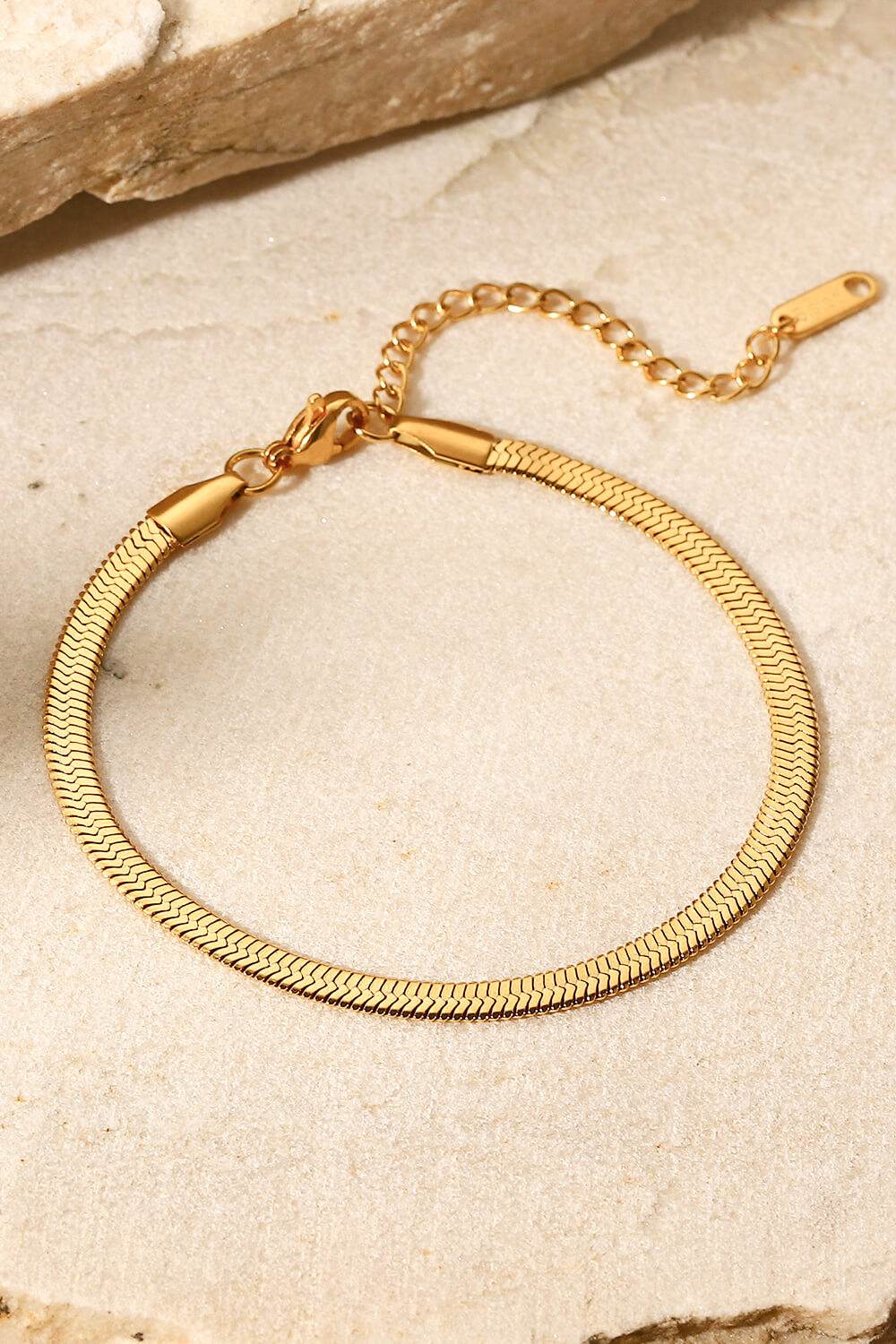 Herringbone Chain Stainless Steel Bracelet - Swiss Jewellers