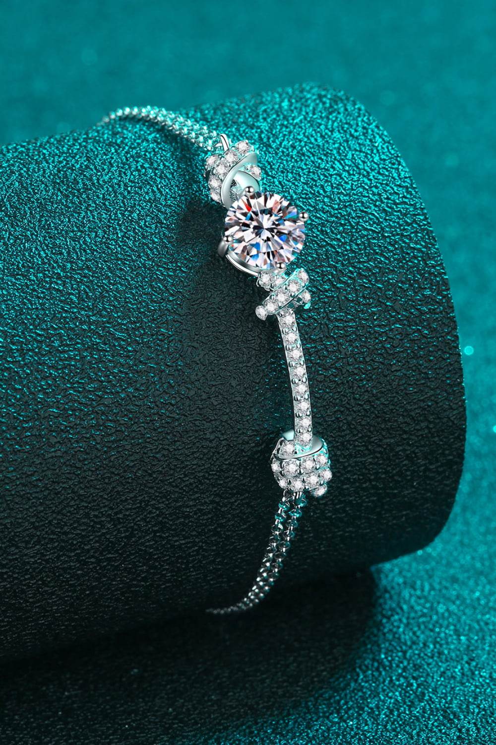 2 Carat Moissanite 925 Sterling Silver Bracelet - Swiss Jewellers