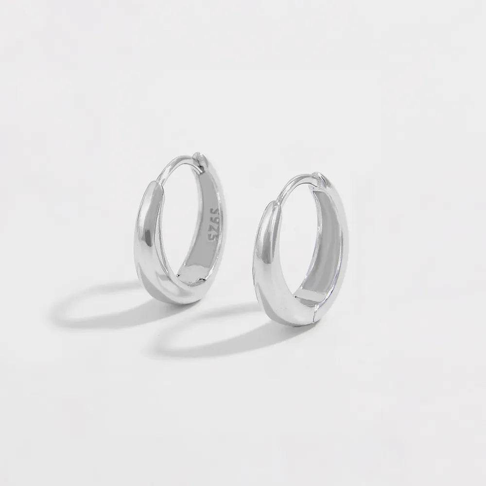 925 Sterling Silver Huggie Earrings - Swiss Jewellers