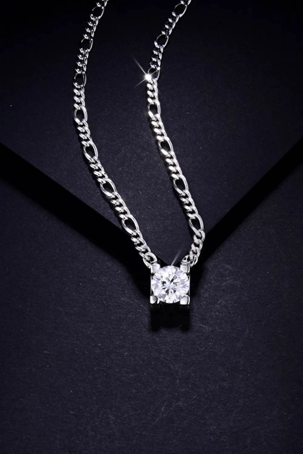 2 Carat Moissanite 925 Sterling Silver Pendant Necklace - Swiss Jewellers