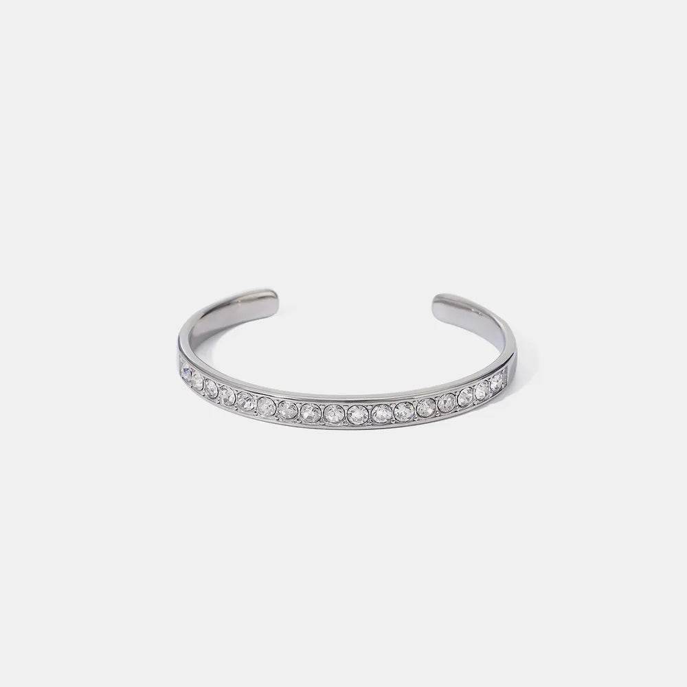 Stainless Steel Inlaid Zircon Bracelet - Swiss Jewellers