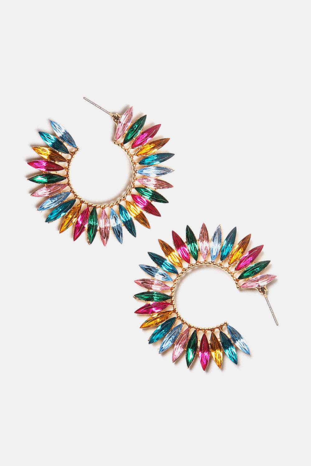 Zinc Alloy Acrylic C-Hoop Earrings - Swiss Jewellers