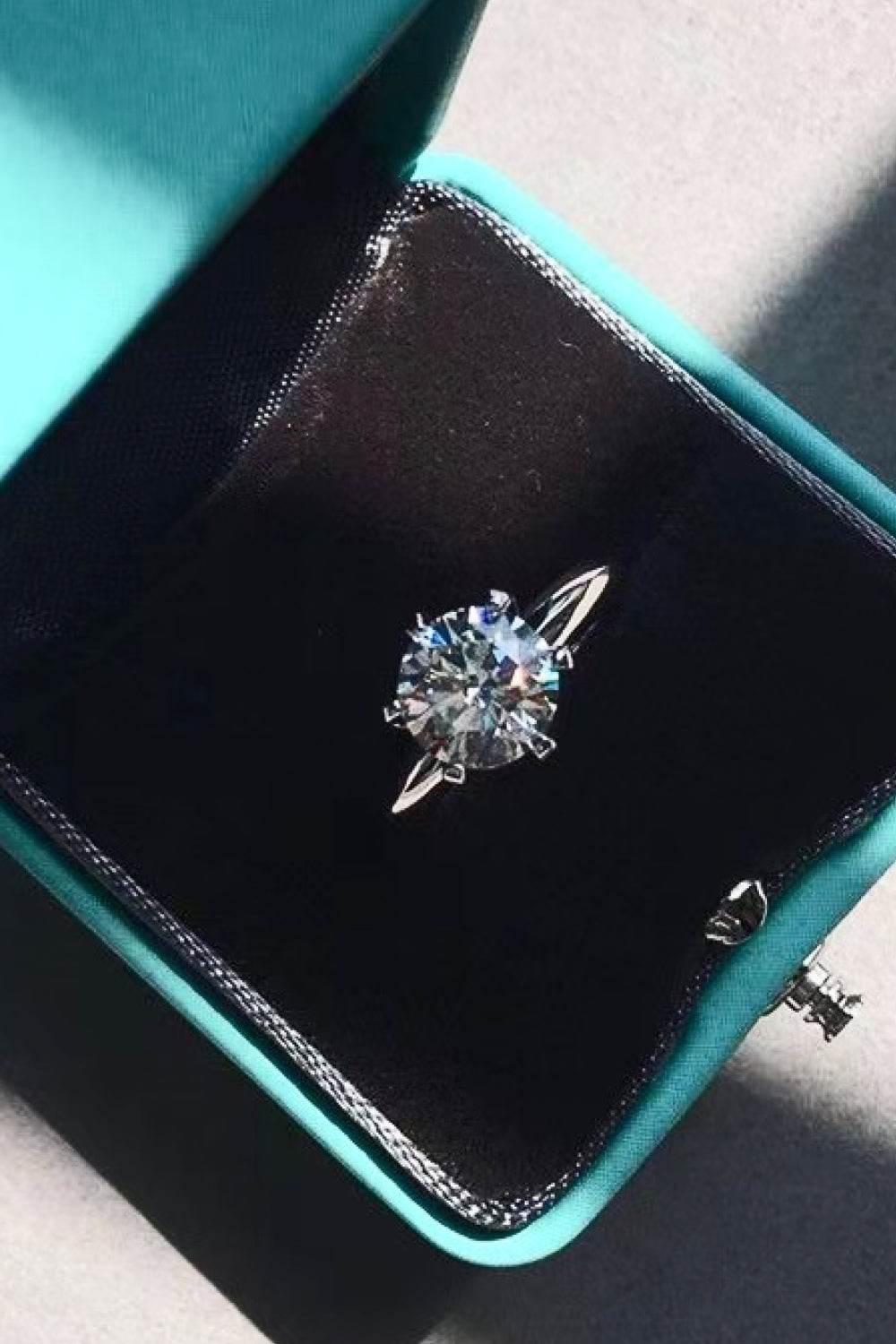 Adored 925 Sterling Silver 3 Carat Moissanite 6-Prong Ring - Swiss Jewellers