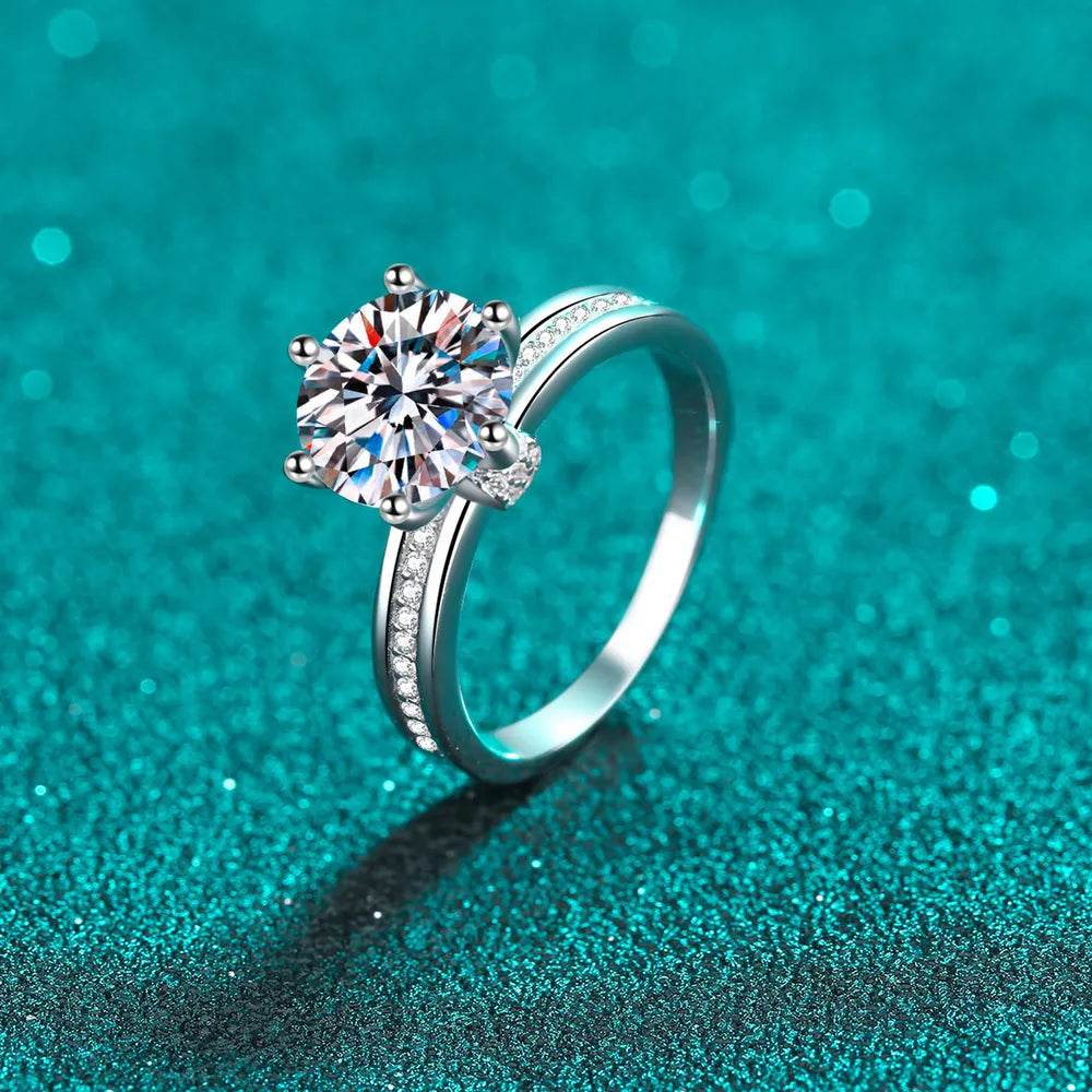 3 Carat Moissanite 925 Sterling Silver Ring - Swiss Jewellers
